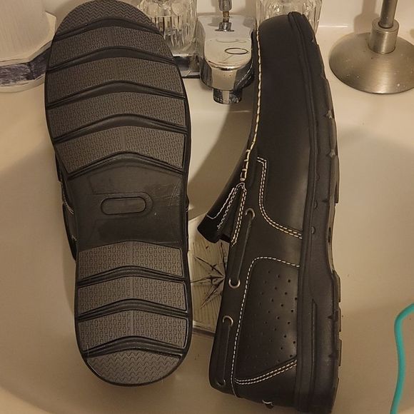 Nwot, Men sz 10.5, King Size Loafer, Black w Wht stitching Handsome, Comfortable main image 4